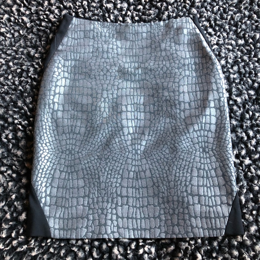 Diane Von Furstenberg black and silver skirt 4